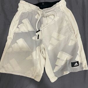 Adidas Men's Athletic Shorts in Cream and Gray